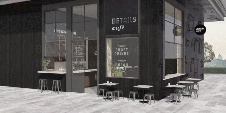 image displays a modern interior space featuring various architectural design elements, likely showcasing 3M External Applications