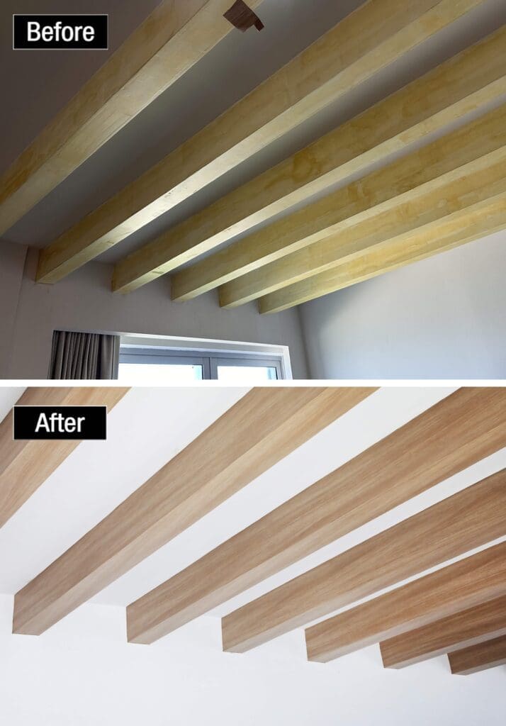 before and after Interior finishes EG